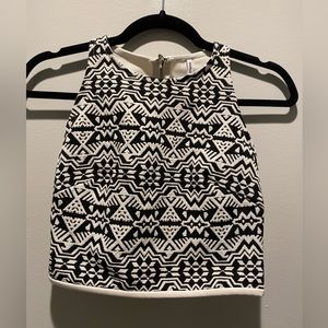 ASOS Stradivarius Woven Bohemian Crop Top Size S